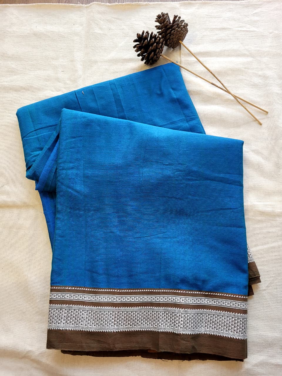 Ink Ilkal Cotton Saree Silk Pallu