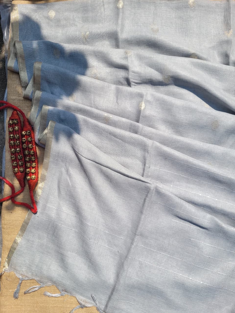 Gray3 Mayuri Linen Saree