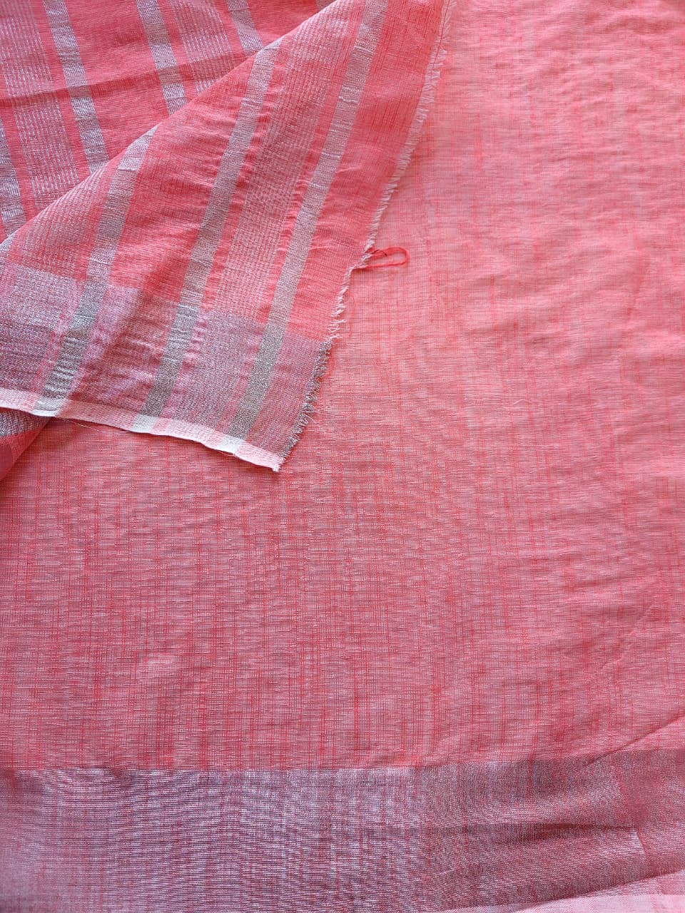 Pink Triveni Mul Saree