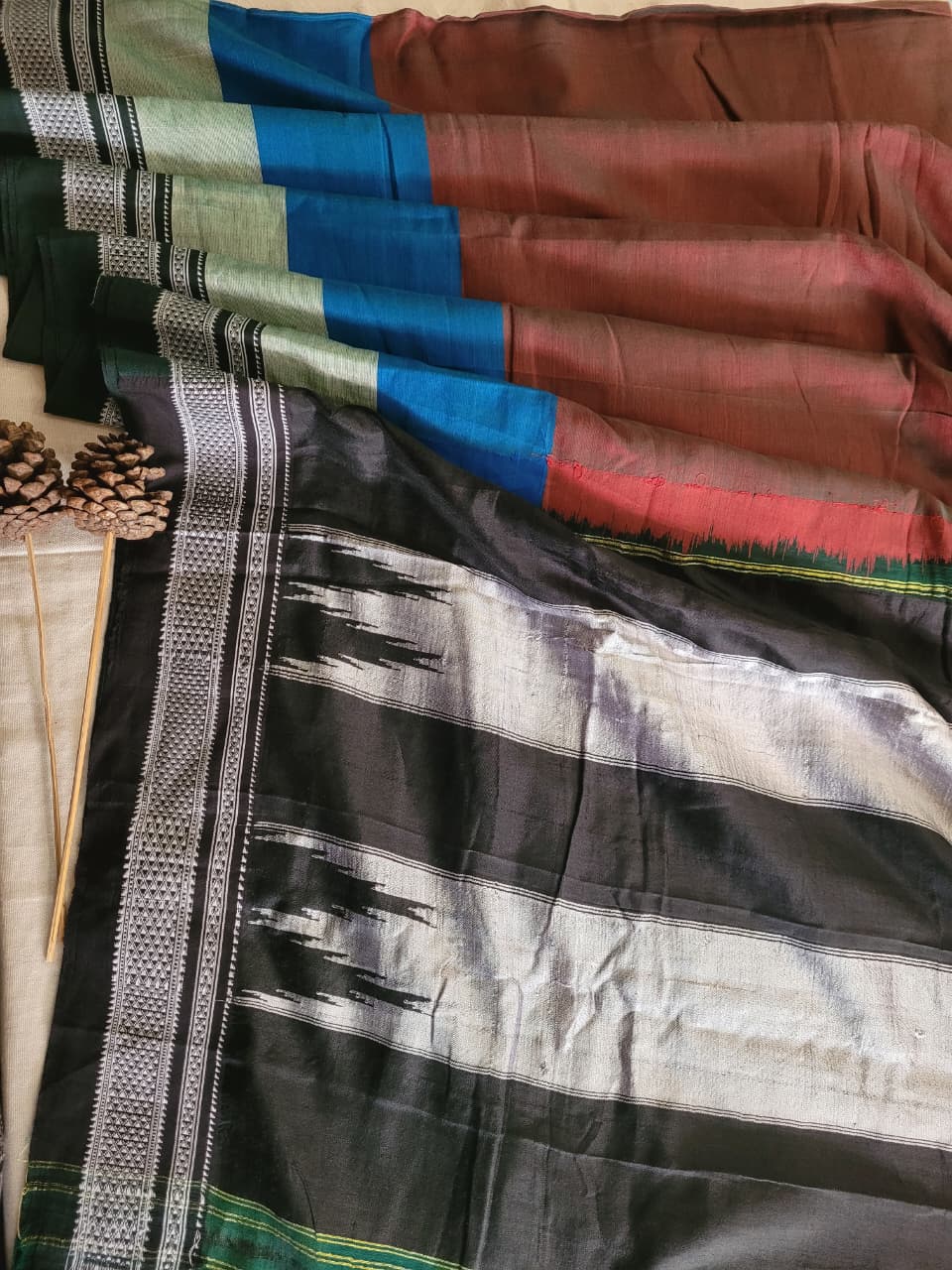 Brown Ilkal Cotton Saree Silk Pallu