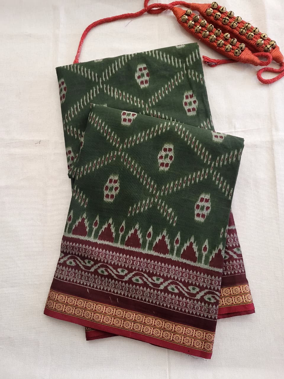 Green2 Kalajamun Cotton Saree