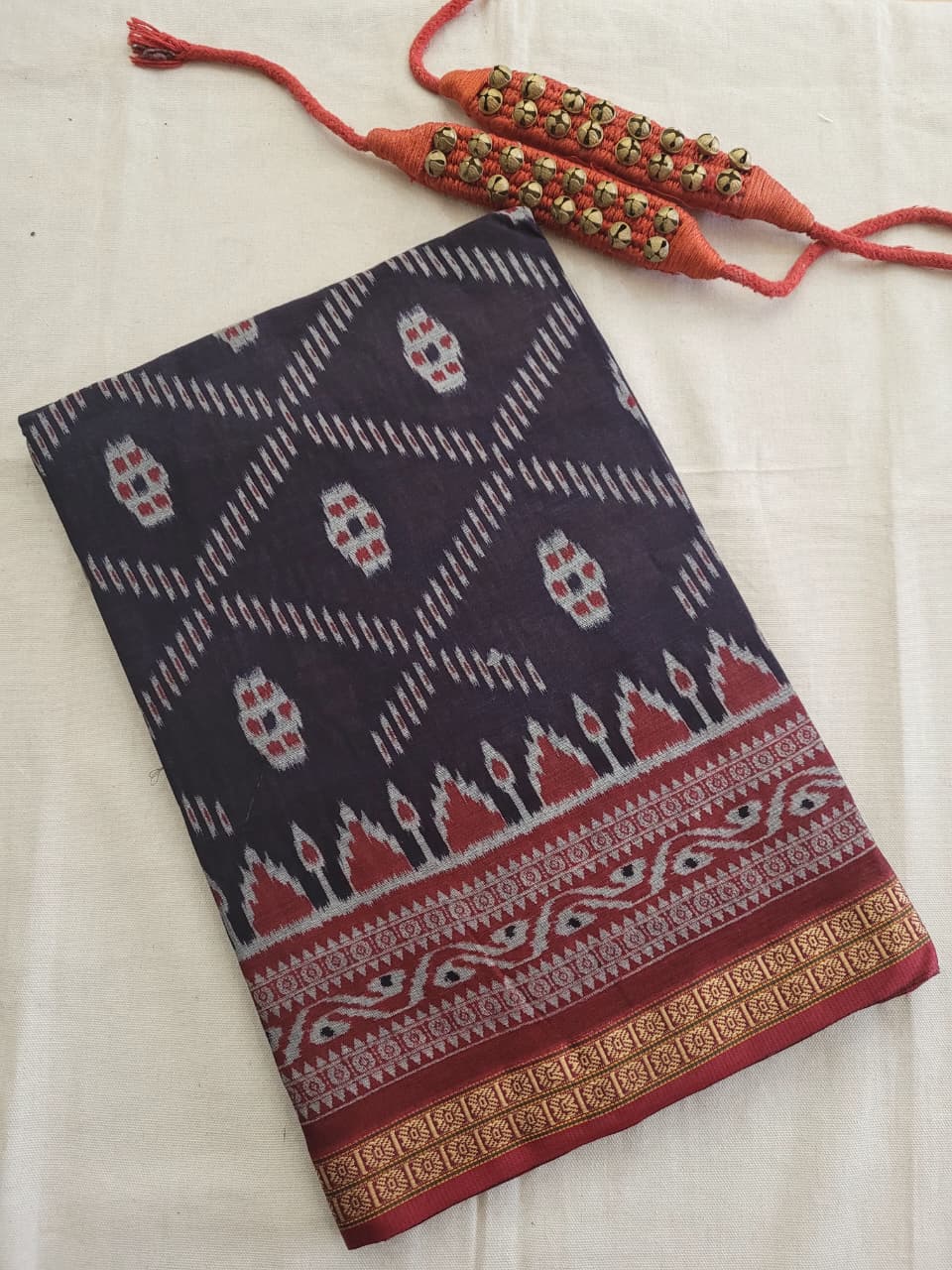 Darkblue Kalajamun Cotton Saree