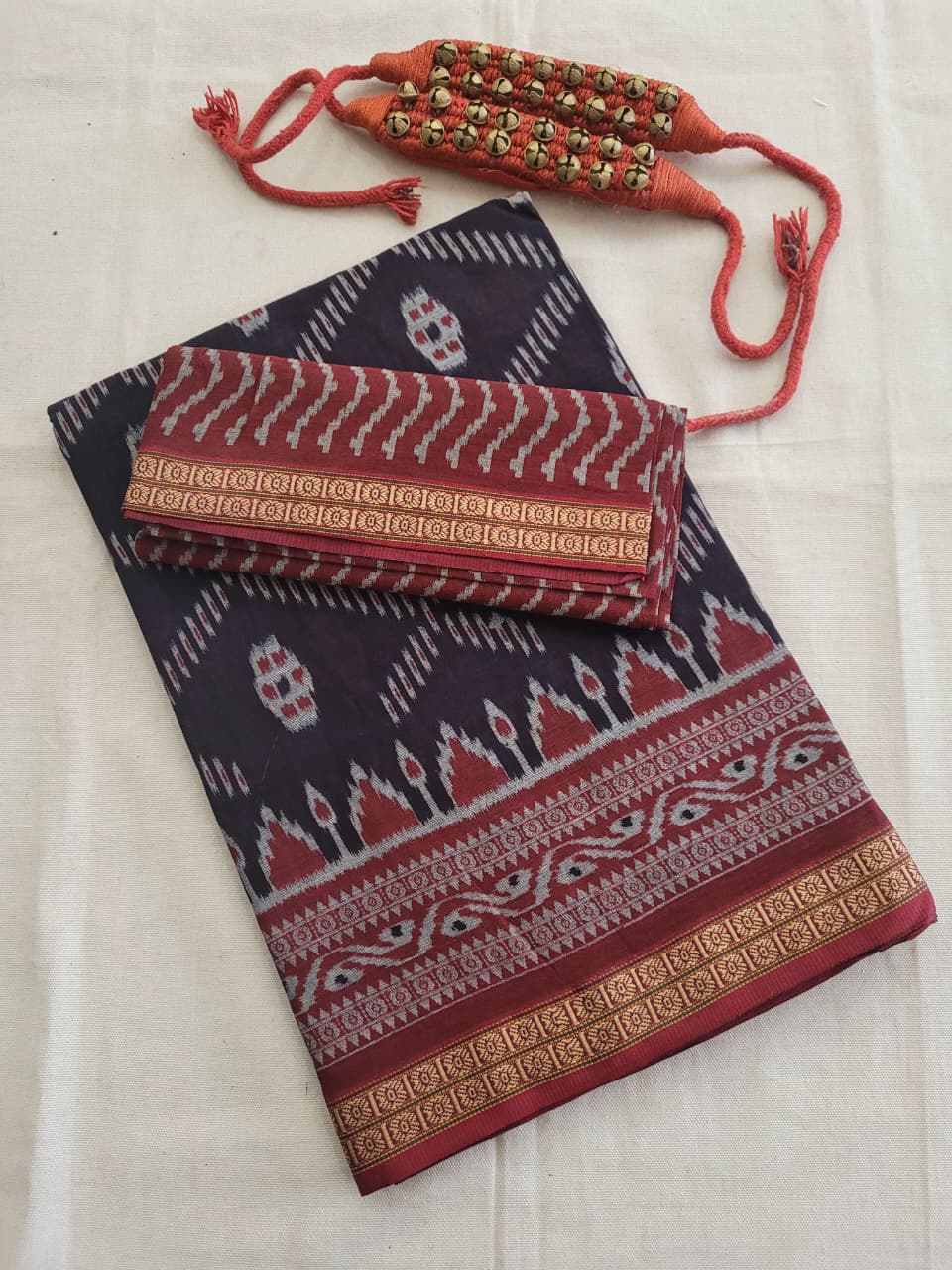 Black Kalajamun Cotton Saree