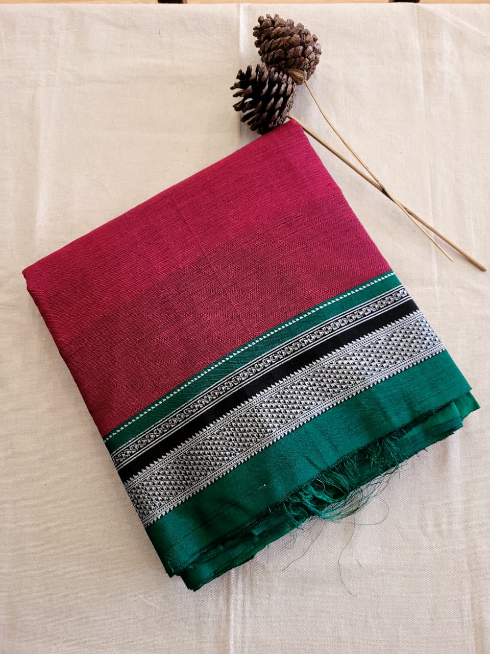 Ilkal Cotton Saree Silk Pallu