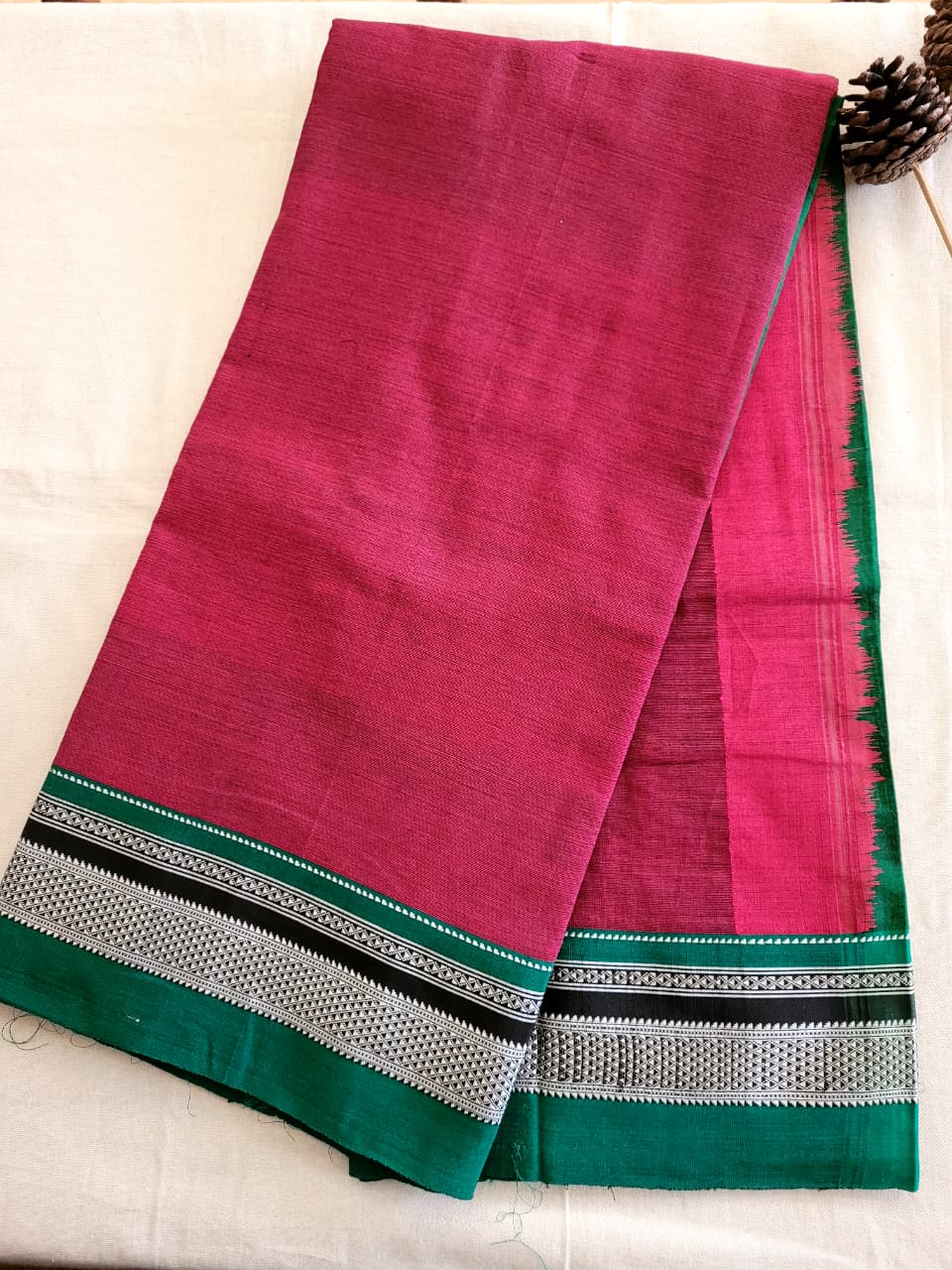 Ilkal Cotton Saree Silk Pallu