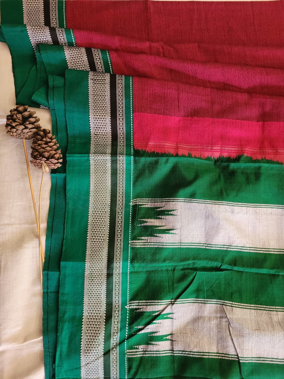 Ilkal Cotton Saree Silk Pallu
