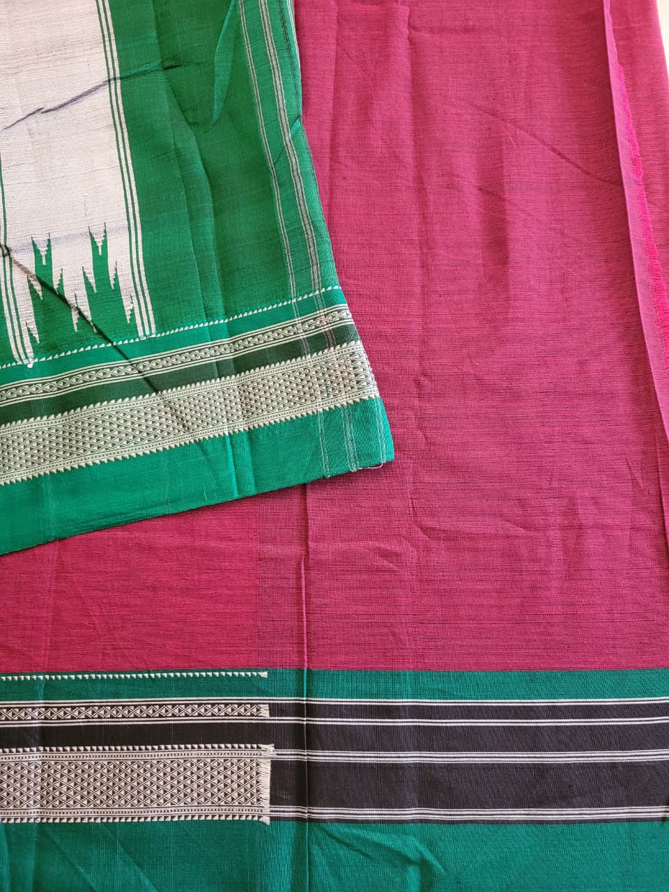 Ilkal Cotton Saree Silk Pallu