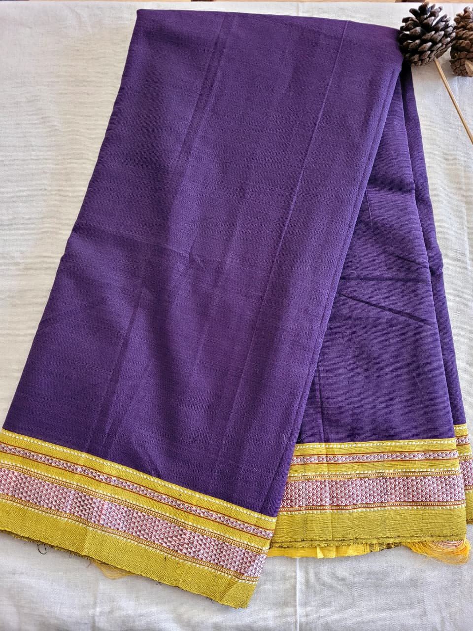 Ilkal Cotton Saree Silk Pallu