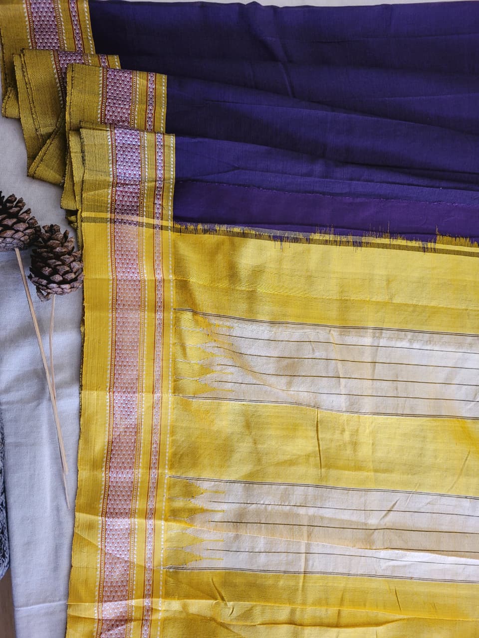 Ilkal Cotton Saree Silk Pallu