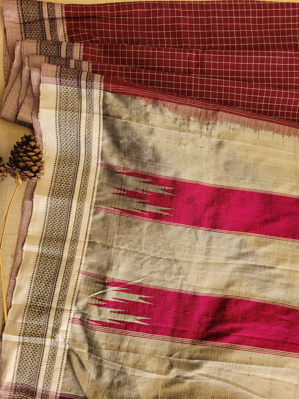 Ilkal Cotton Saree Silk Pallu