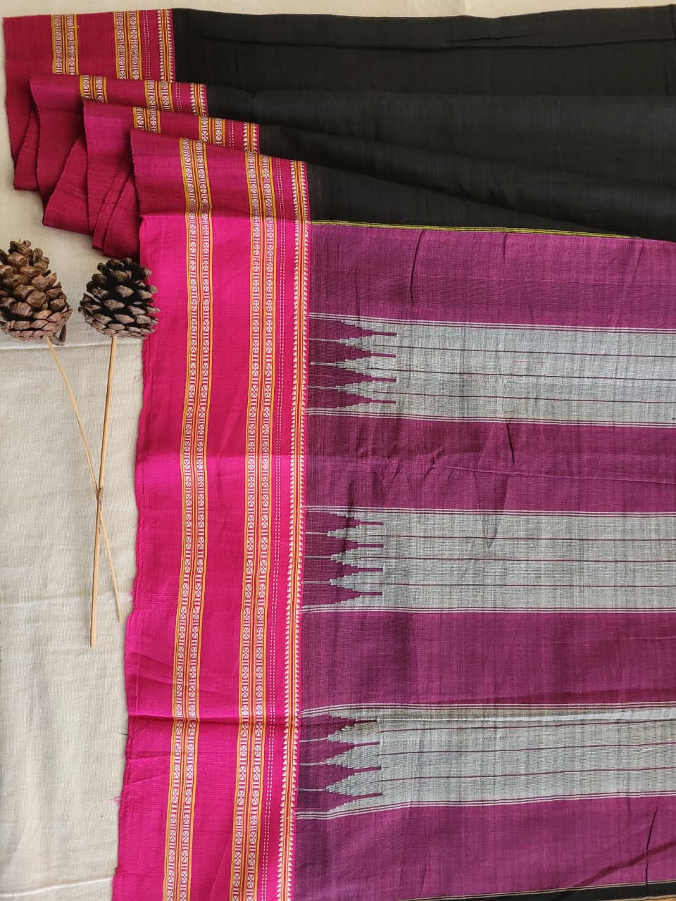 Ilkal Cotton Saree Silk Pallu