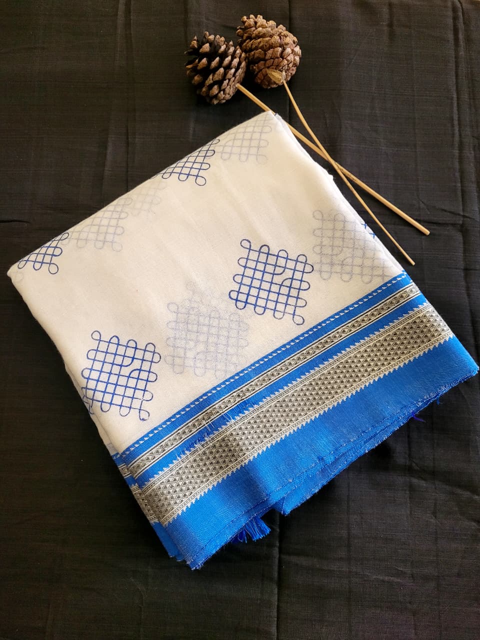 Ilkal Cotton Saree Silk Pallu