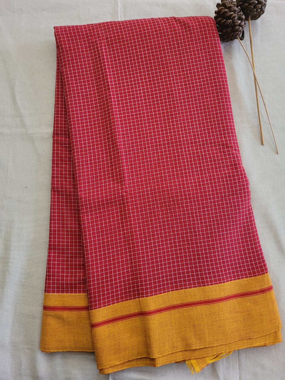 Red Hampa Pattedanchu Saree