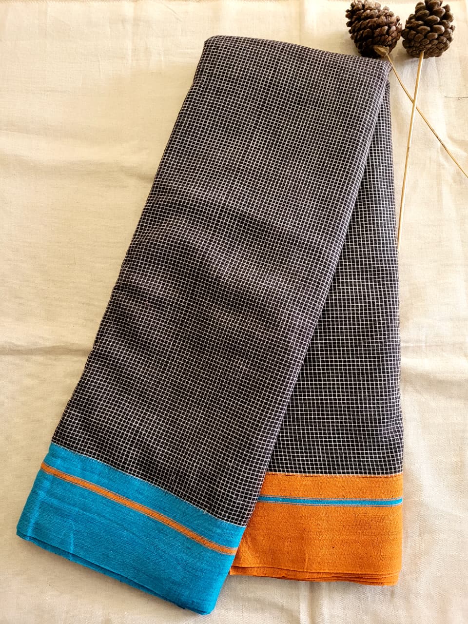 Orange Hampa Pattedanchu Saree