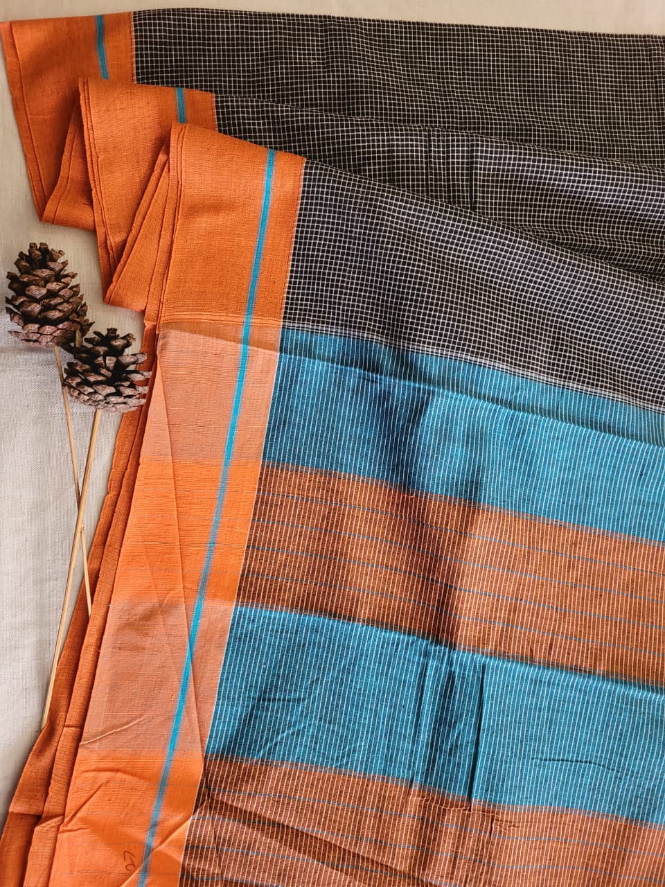Orange Hampa Pattedanchu Saree