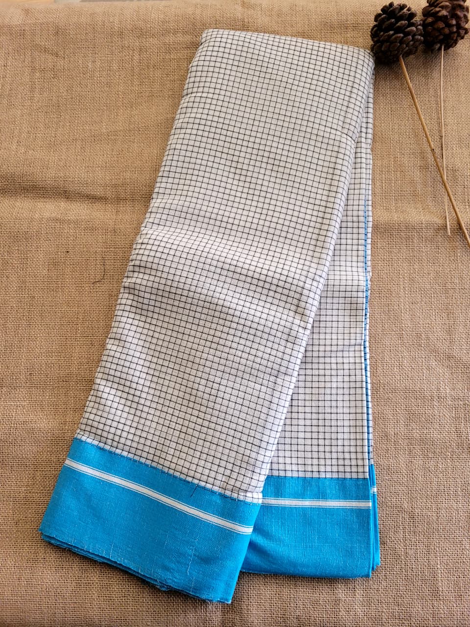 White Hampa Pattedanchu Saree