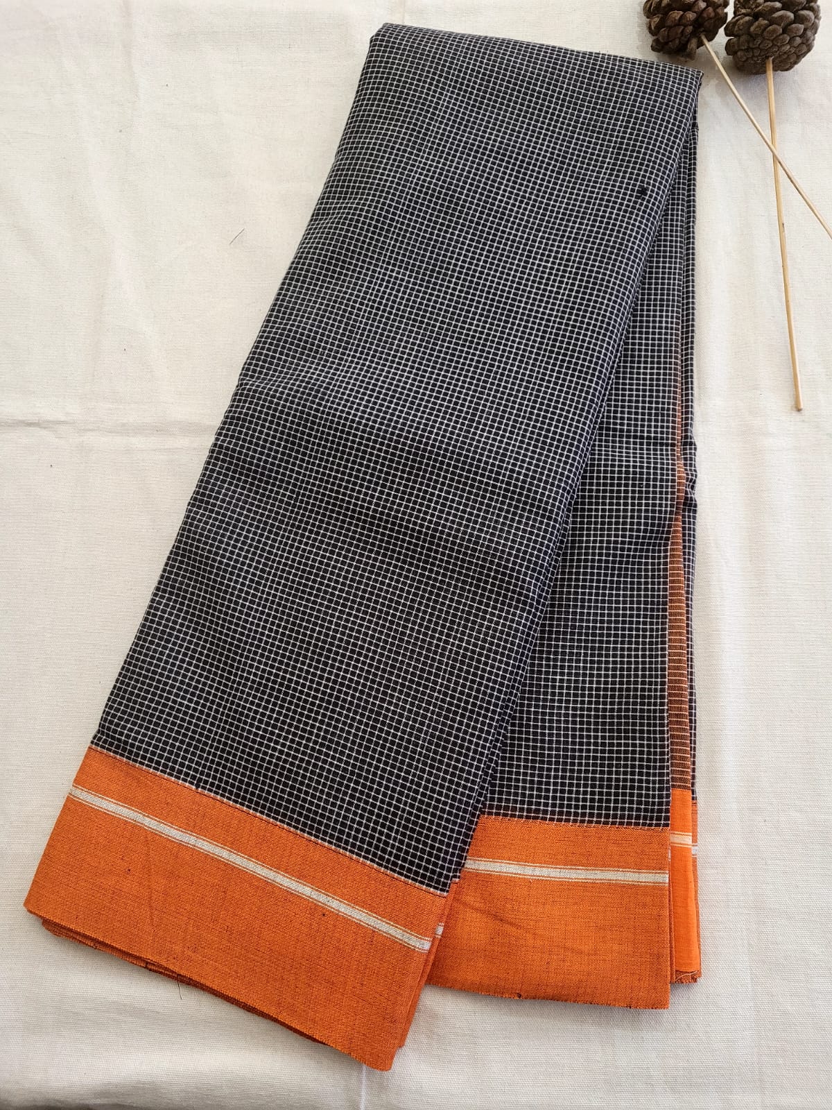 Orange Hampa Pattedanchu Saree