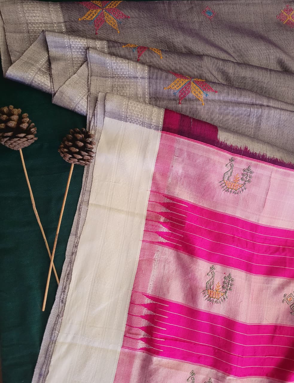 Ilkal Viscose Saree Silk Pallu