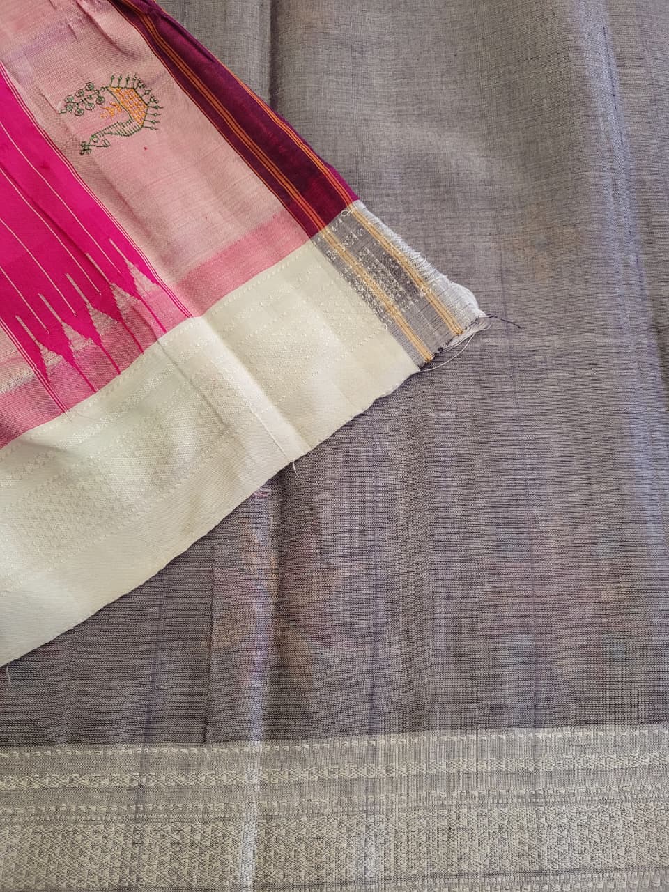 Ilkal Viscose Saree Silk Pallu