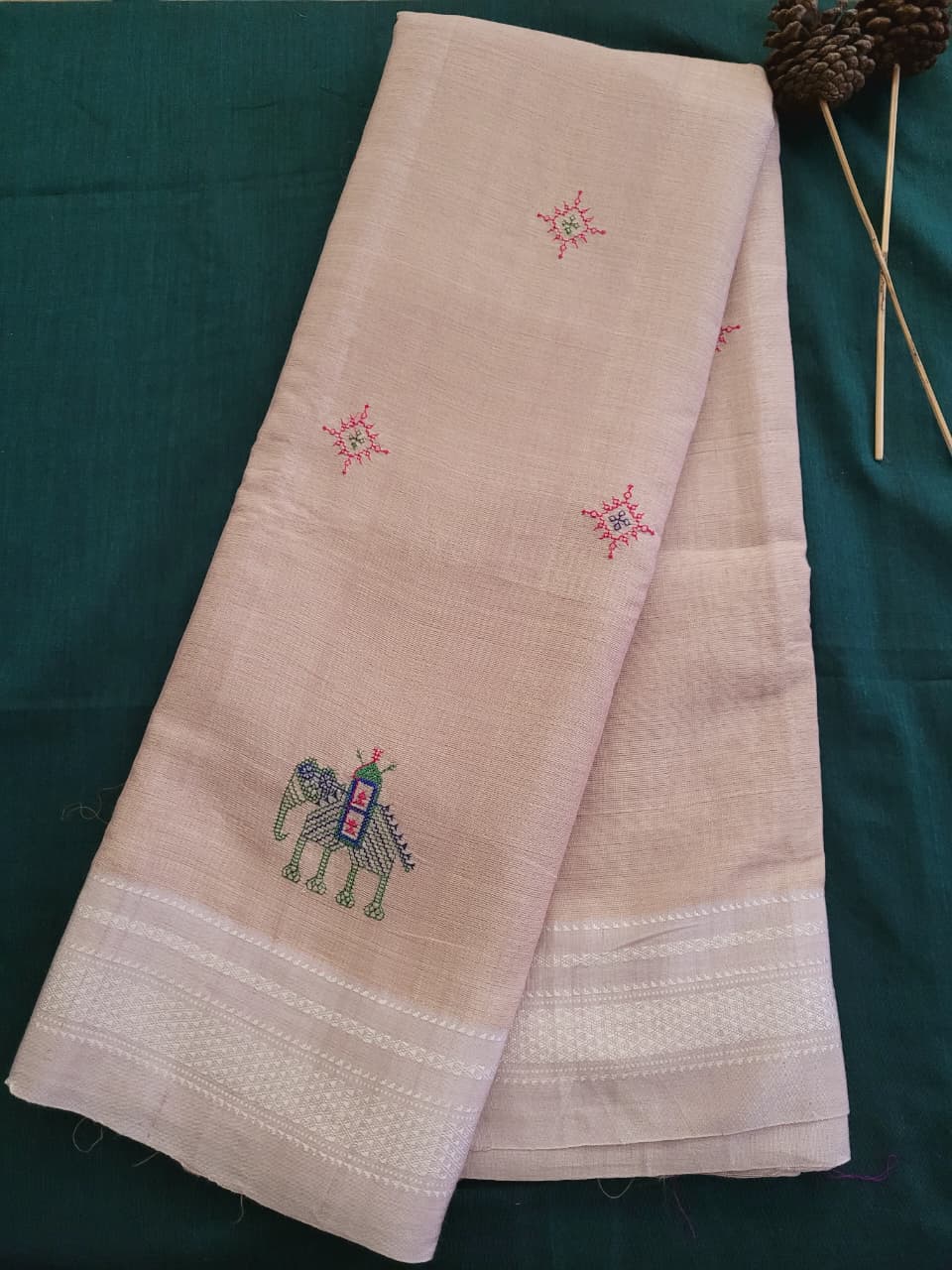 Ilkal Viscose Saree Silk Pallu