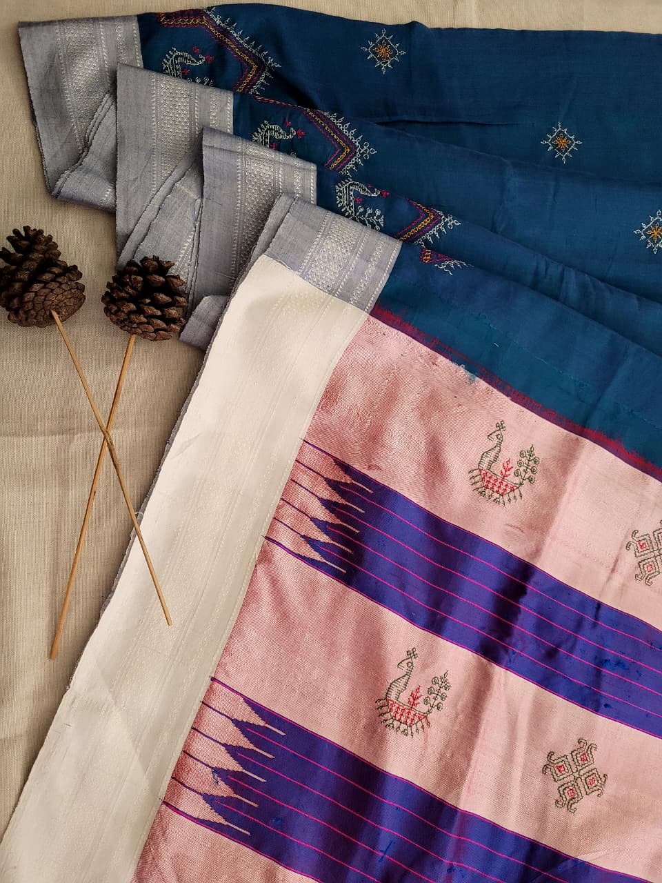 Ilkal Viscose Saree Silk Pallu