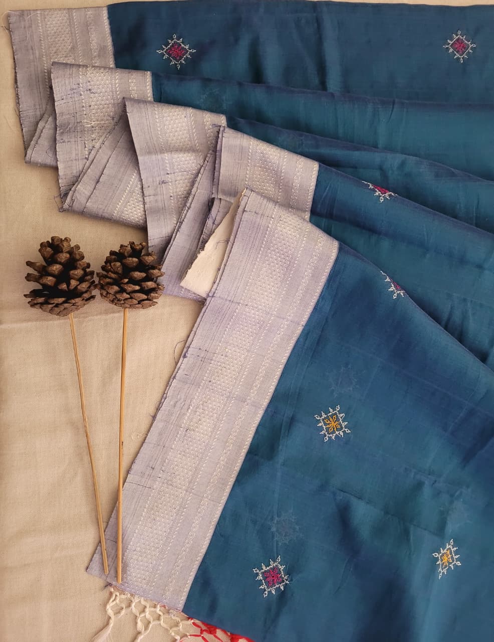 Ilkal Viscose Saree Silk Pallu