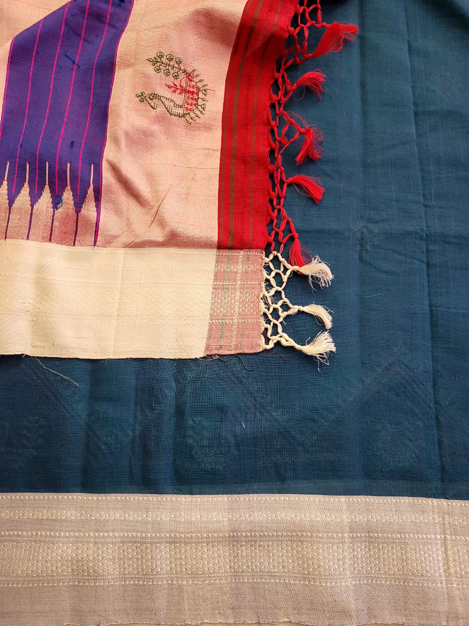 Ilkal Viscose Saree Silk Pallu