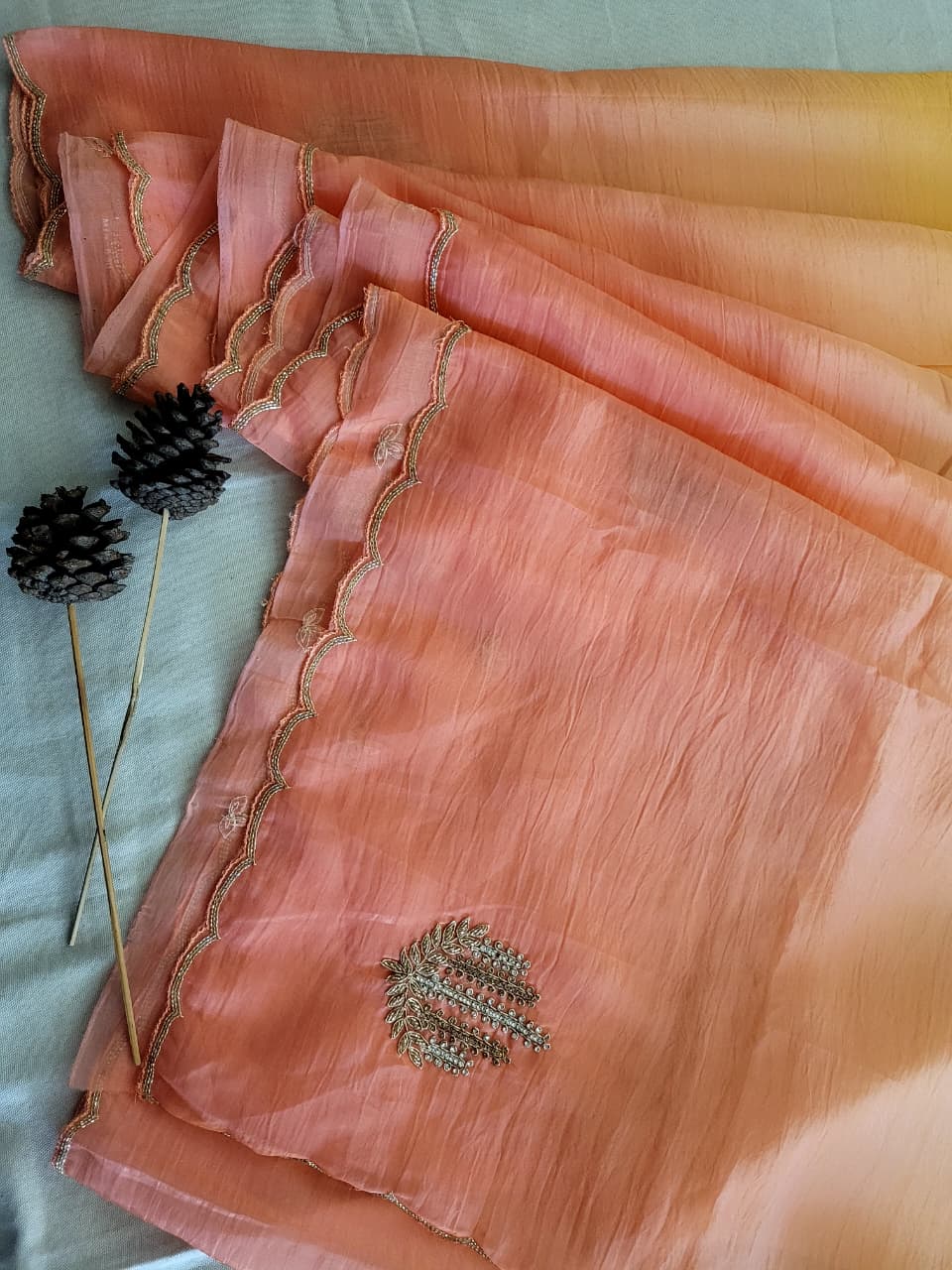 Ombre2 Embriodered Saree