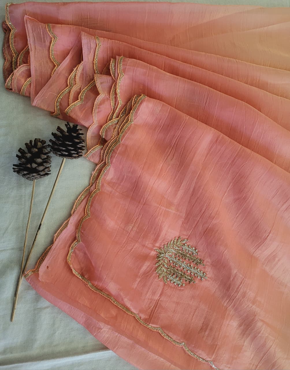 Ombre Embriodered Saree