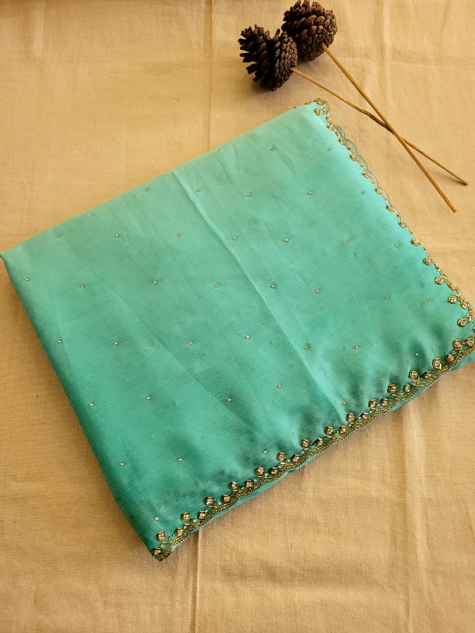 Blue Dualtone Saree