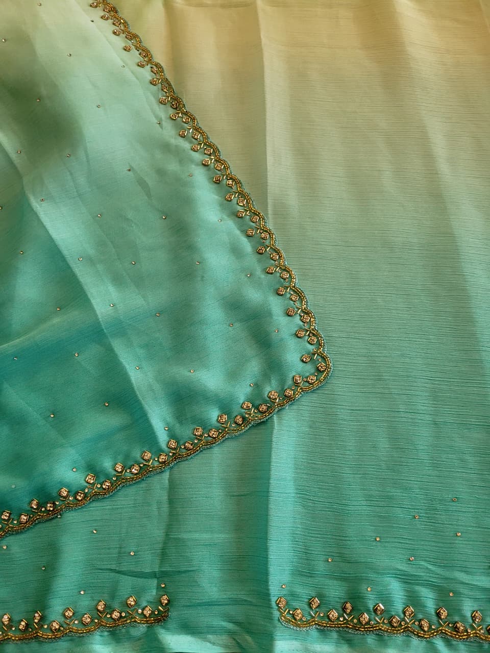 Blue Dualtone Saree