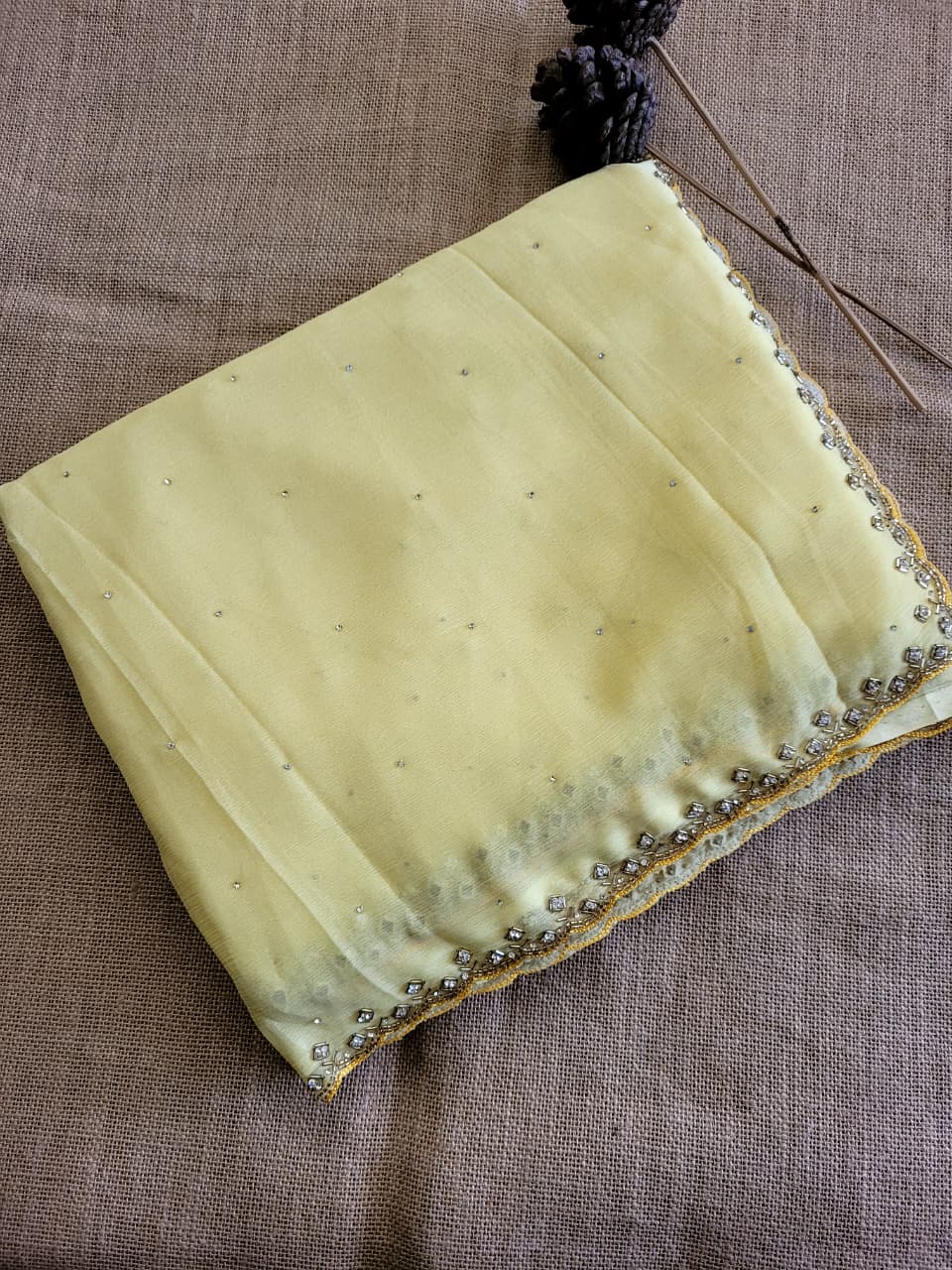 Yellow Dualtone Saree