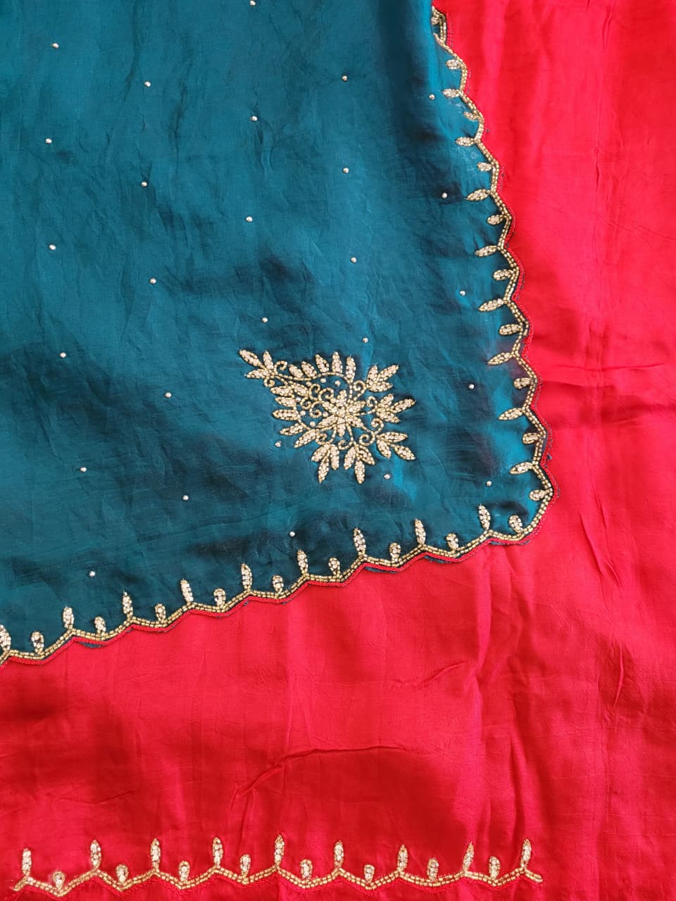 Blue Cutdana Saree
