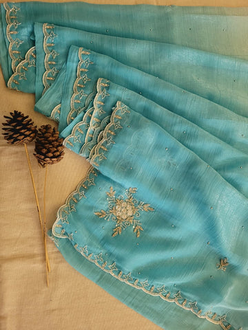 Blue2 Dualtone Partywear Saree