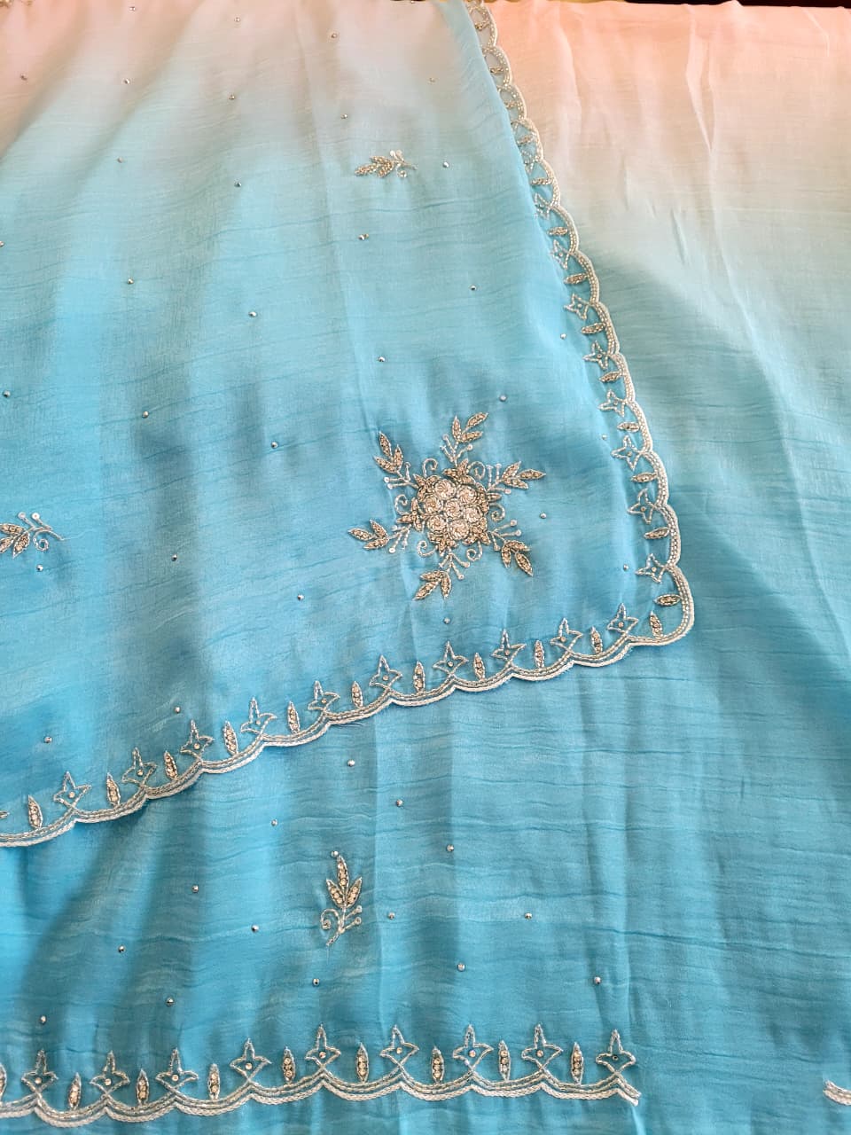 Blue2 Dualtone Partywear Saree
