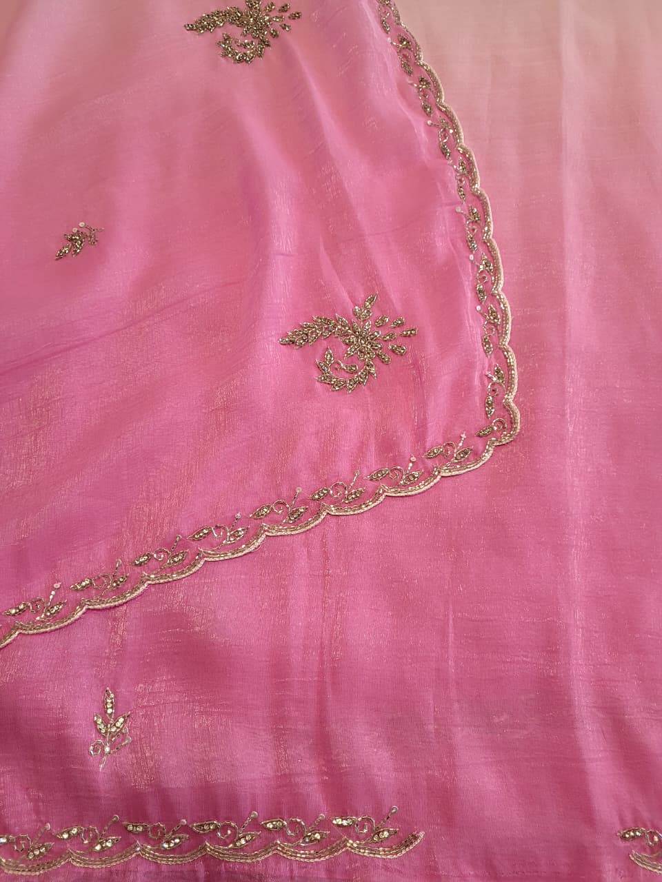 Pink Dualtone Partywear Saree