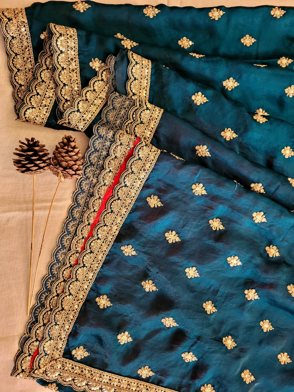 Green Partywear Saree