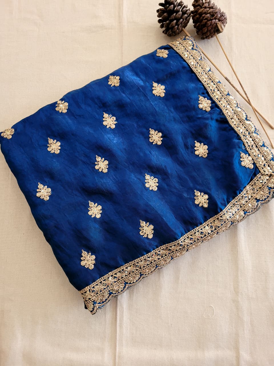 Blue Partywear Saree