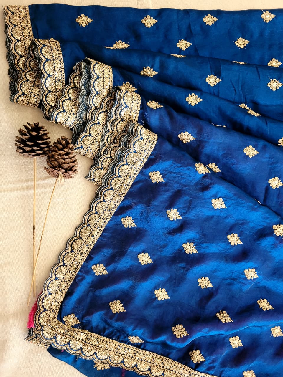Blue Partywear Saree