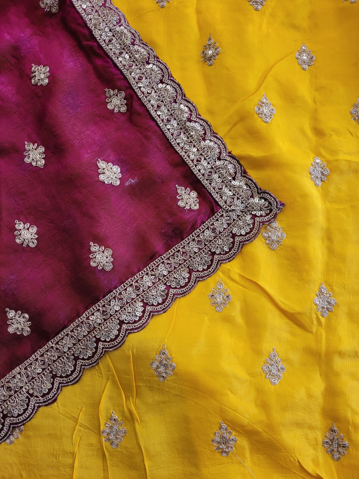 Wine Partywear Saree