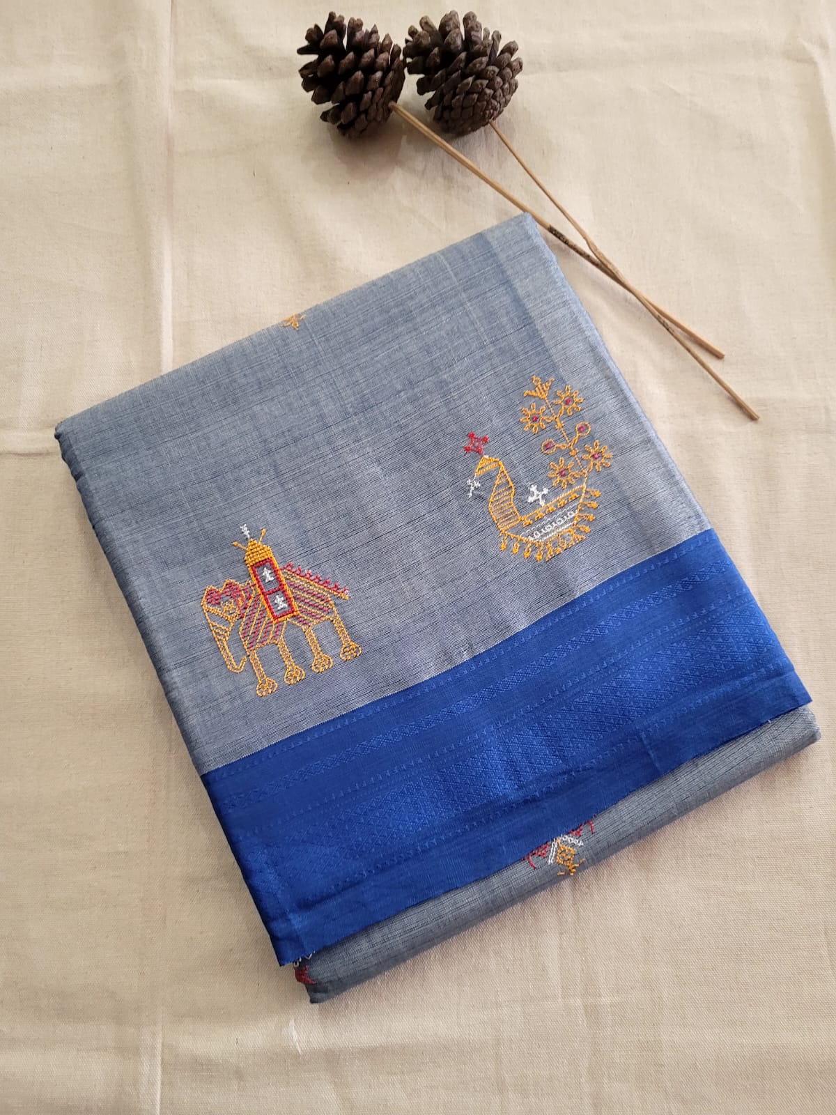 Ilkal Viscose Saree Silk Pallu