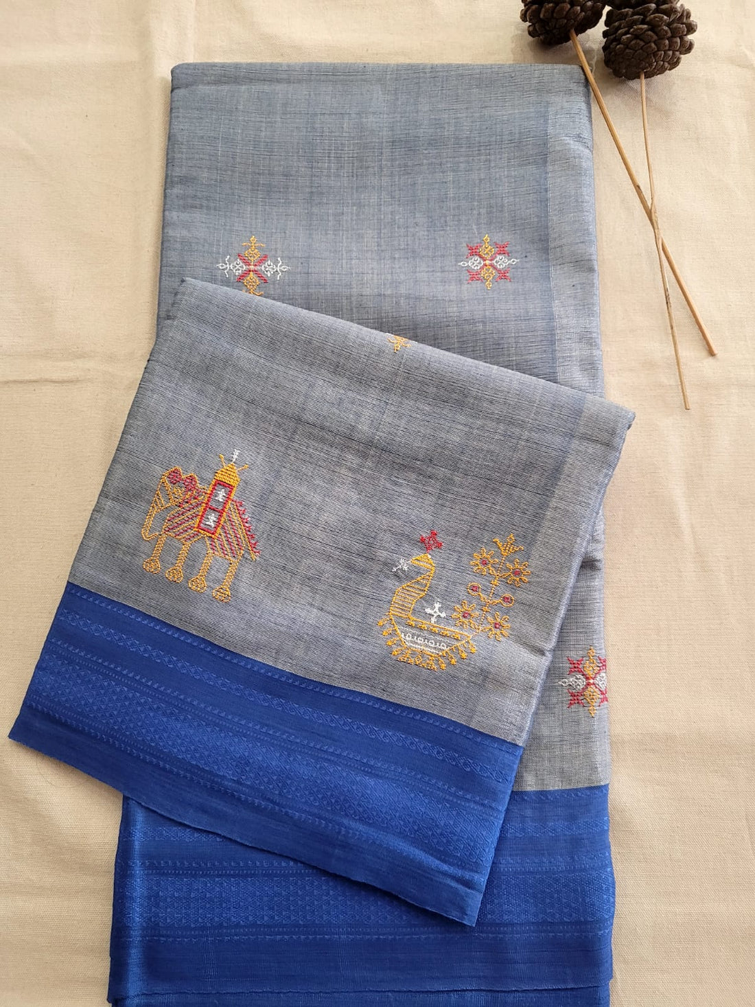 Ilkal Viscose Saree Silk Pallu