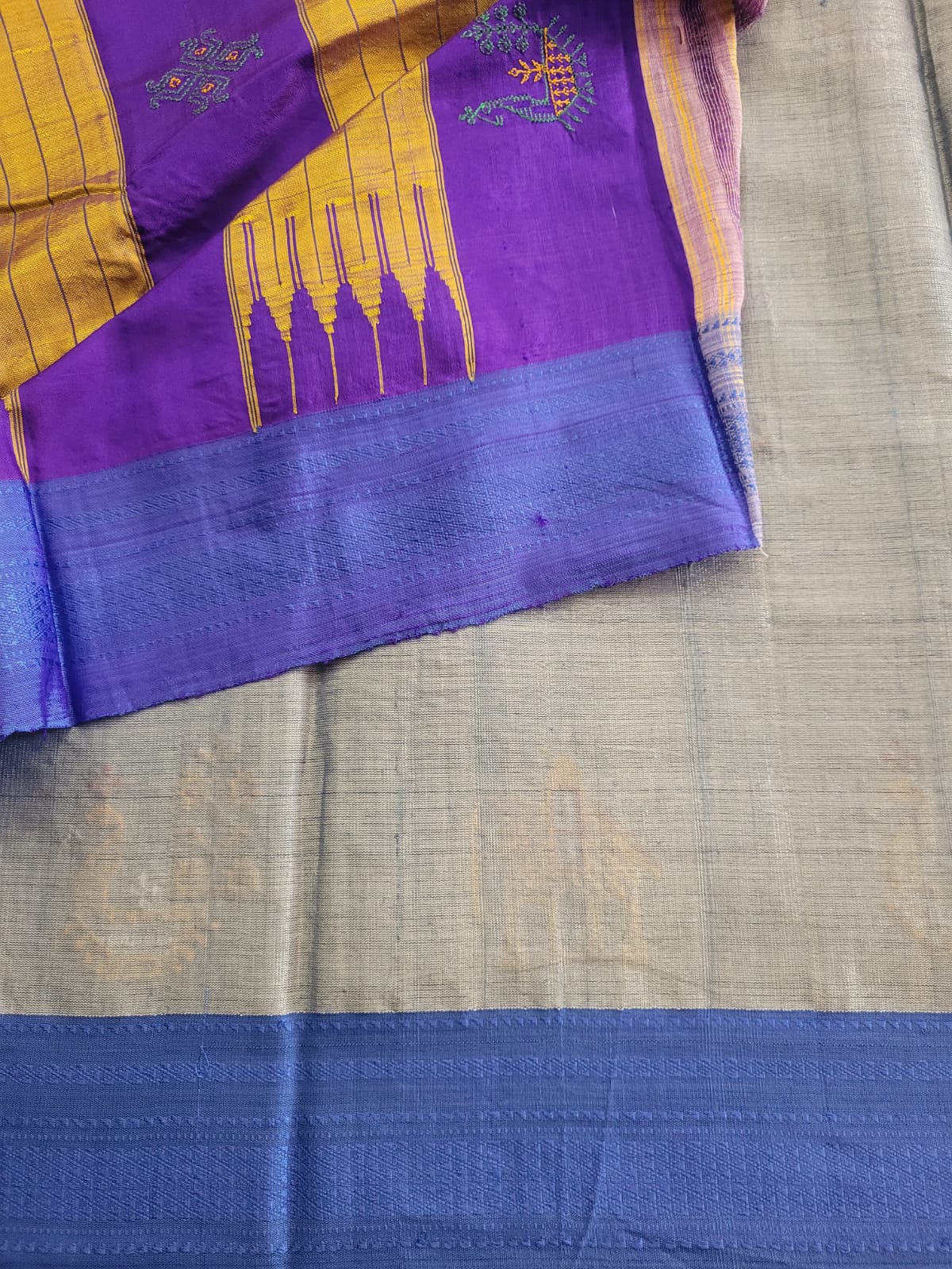 Ilkal Viscose Saree Silk Pallu