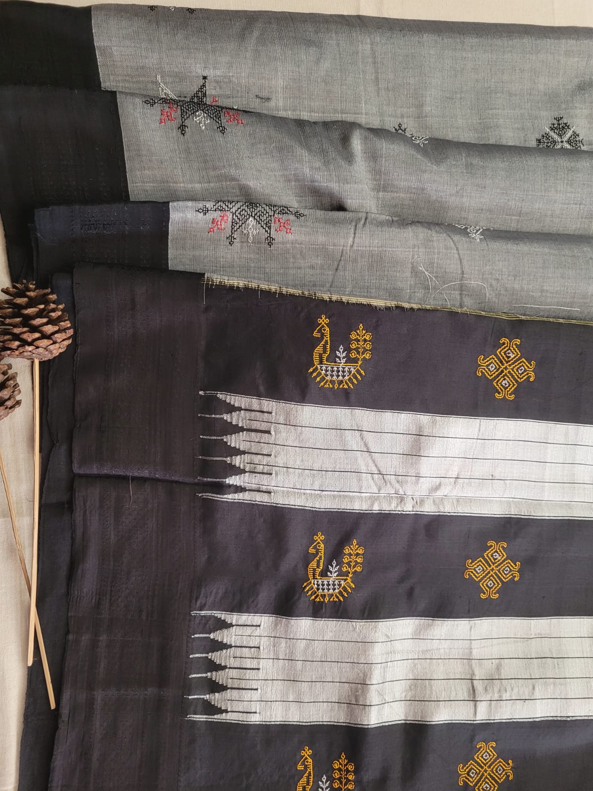Ilkal Viscose Saree Silk Pallu