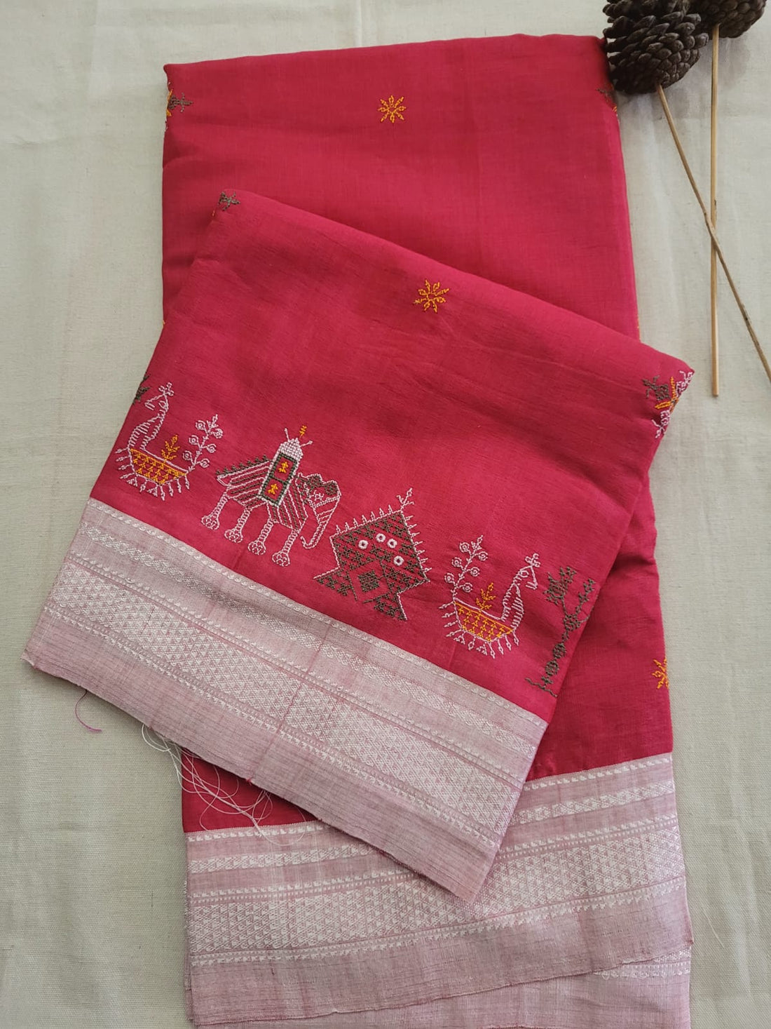Ilkal Viscose Saree Silk Pallu