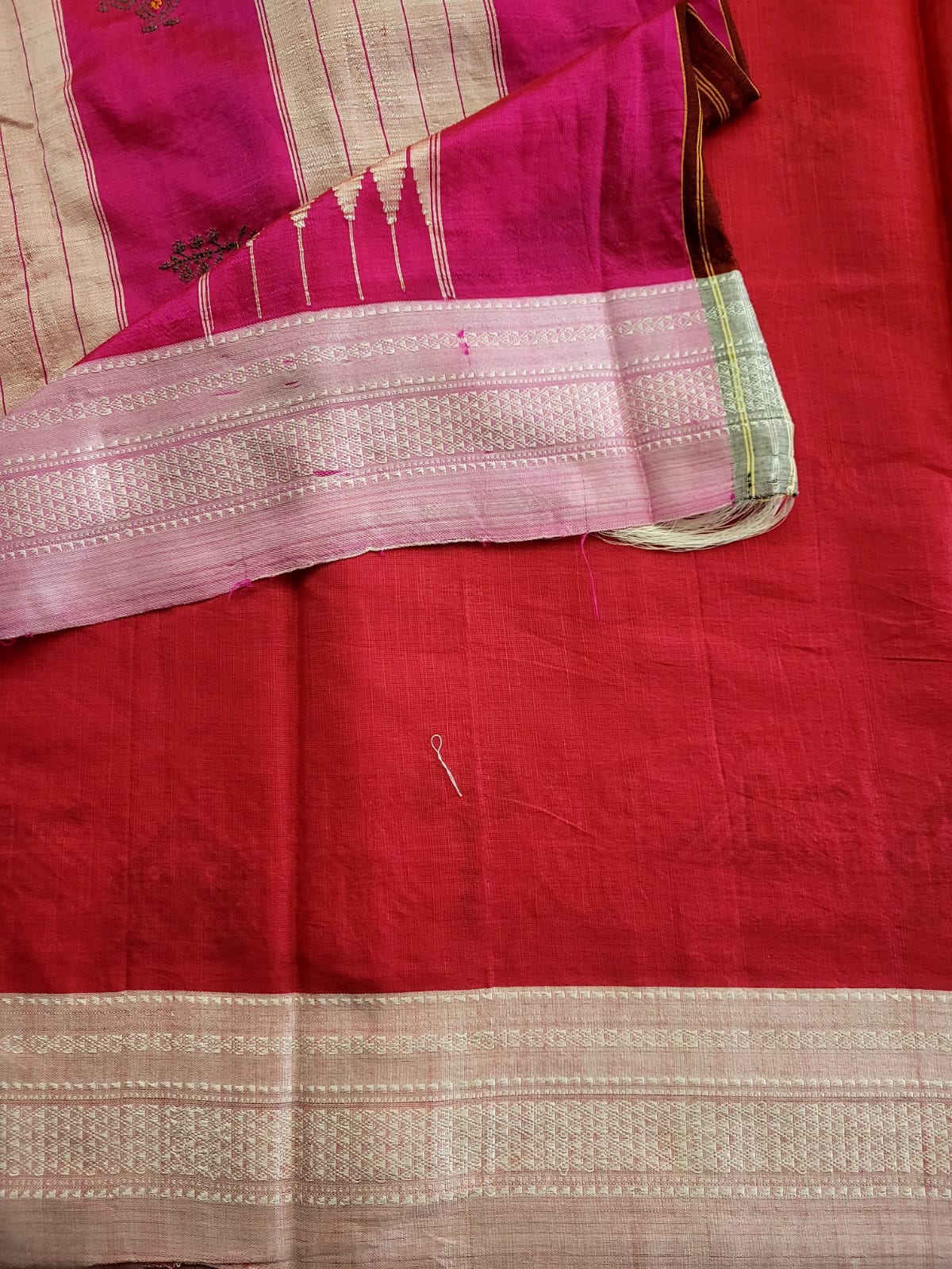 Ilkal Viscose Saree Silk Pallu
