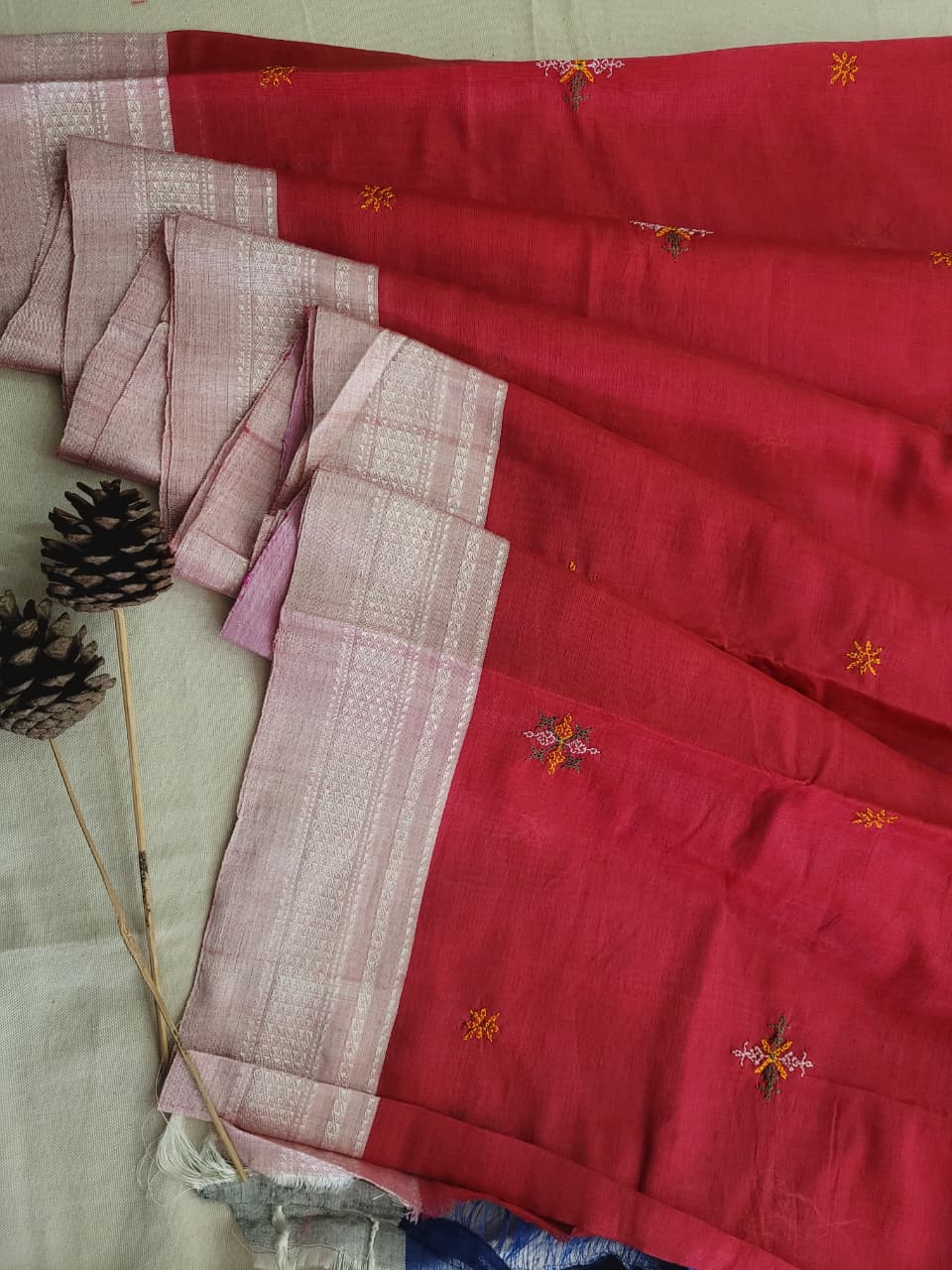 Ilkal Viscose Saree Silk Pallu