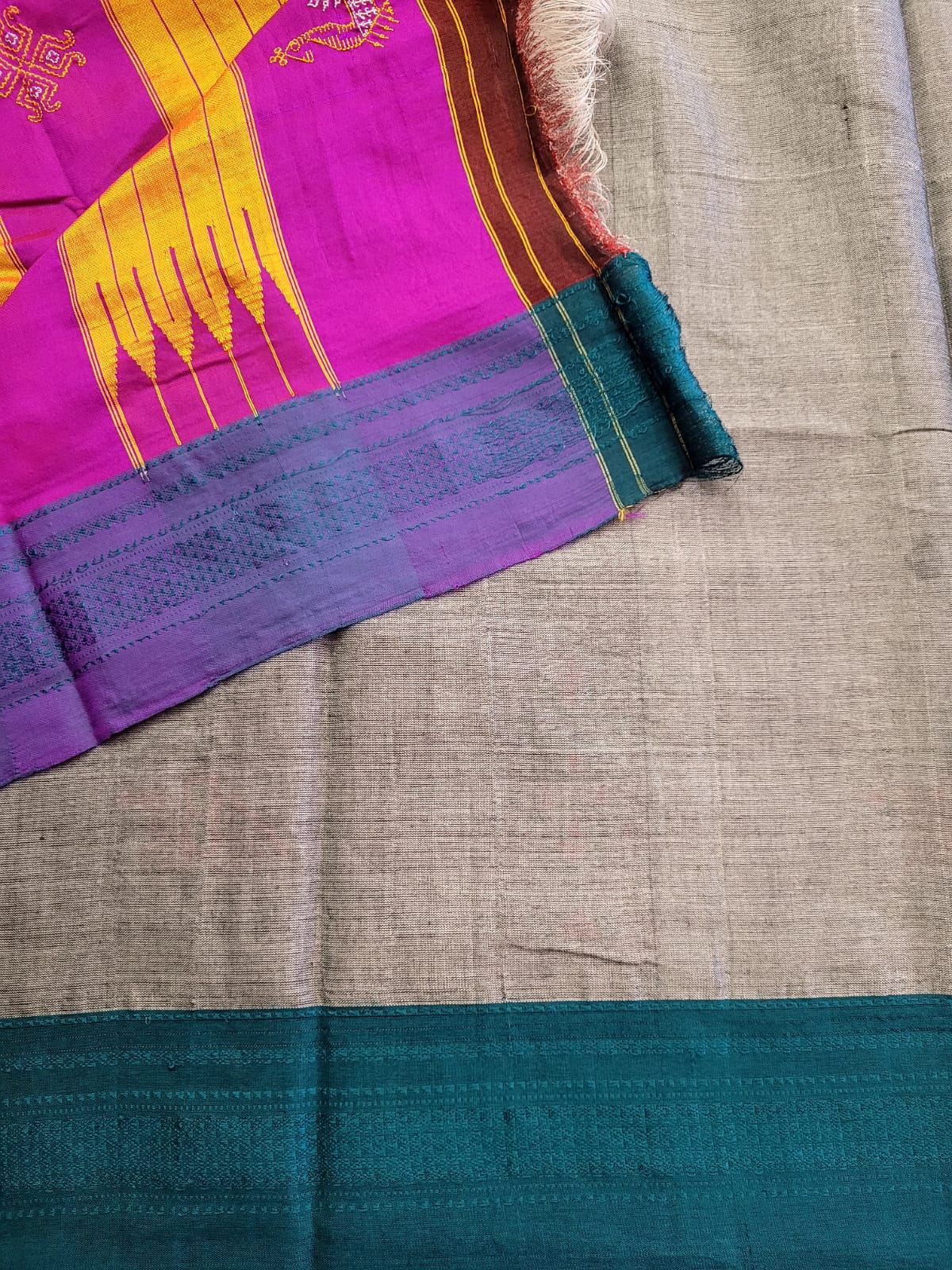 Ilkal Viscose Saree Silk Pallu
