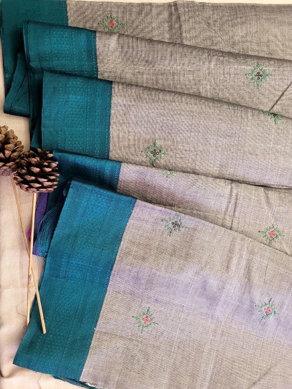 Ilkal Viscose Saree Silk Pallu