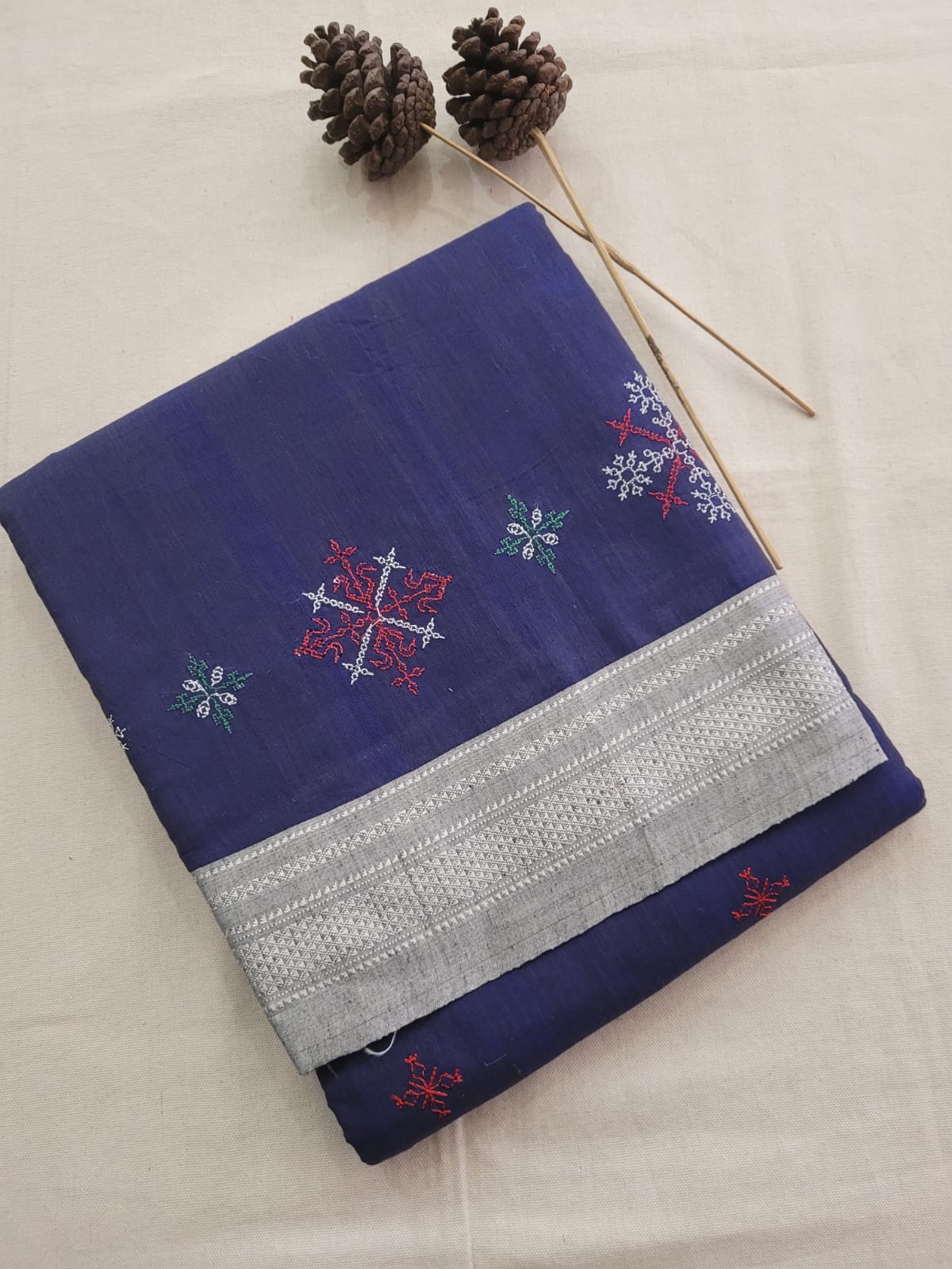 Ilkal Viscose Saree Silk Pallu